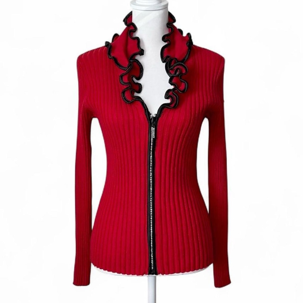 Y2K Ruffle Sweater